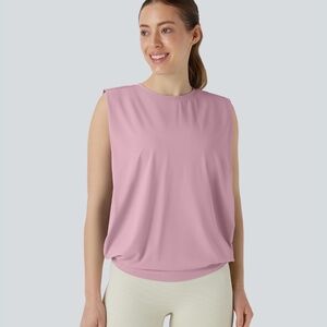 Ruched Cool touch Yoga Top - Mauve size M